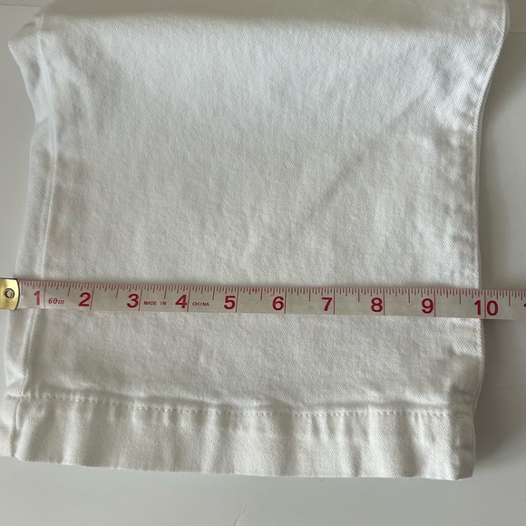 Paige White Leenah Ankle Button Fly Cotton Stretch High Rise Denim Jeans size 27 - Picture 12 of 14